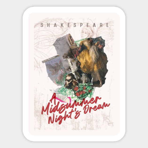 Shakespeare a Midsummer Night's Dream Sticker by llindesign 